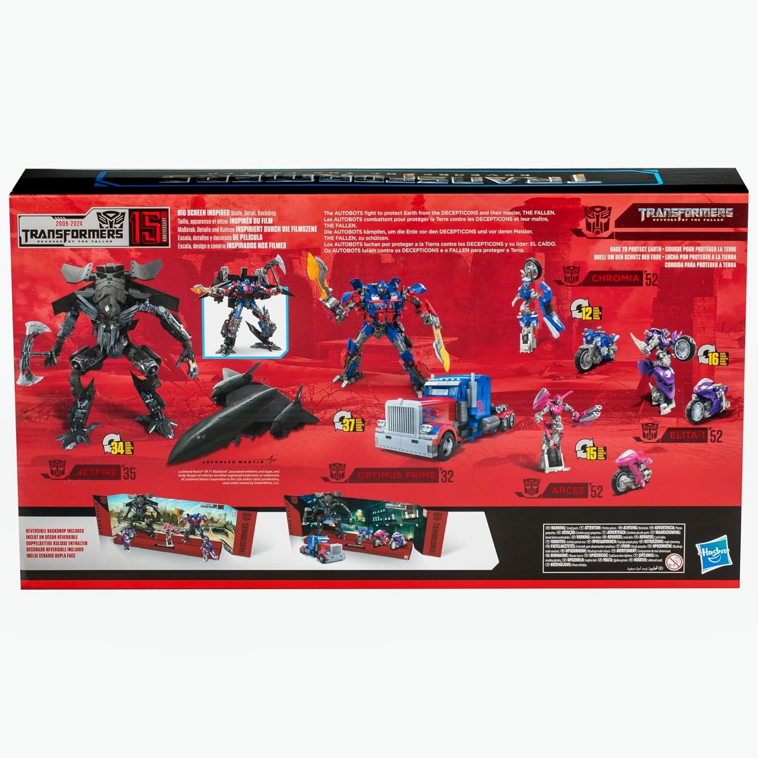 Transformers Toys Studio Series Revenge of The Fallen 15° anniversario Autobot Multipack, Optimus Prime, Jetfire, Chromia, Elita-1, Arcee, 5 action figure, 8 anni (esclusiva Amazon)