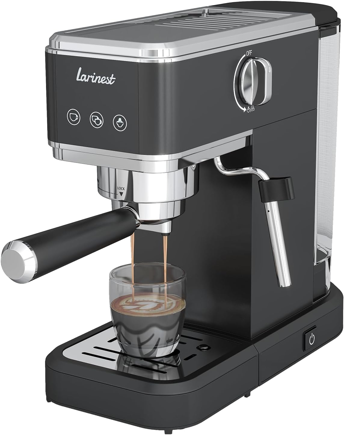 Espresso Machine 19 Bar, Professional Espresso Maker with Milk Frother Steam, Espresso Coffee Machine with 40oz Removable Water Tank, Cappuccino and Latte Machine for Household,CM02
