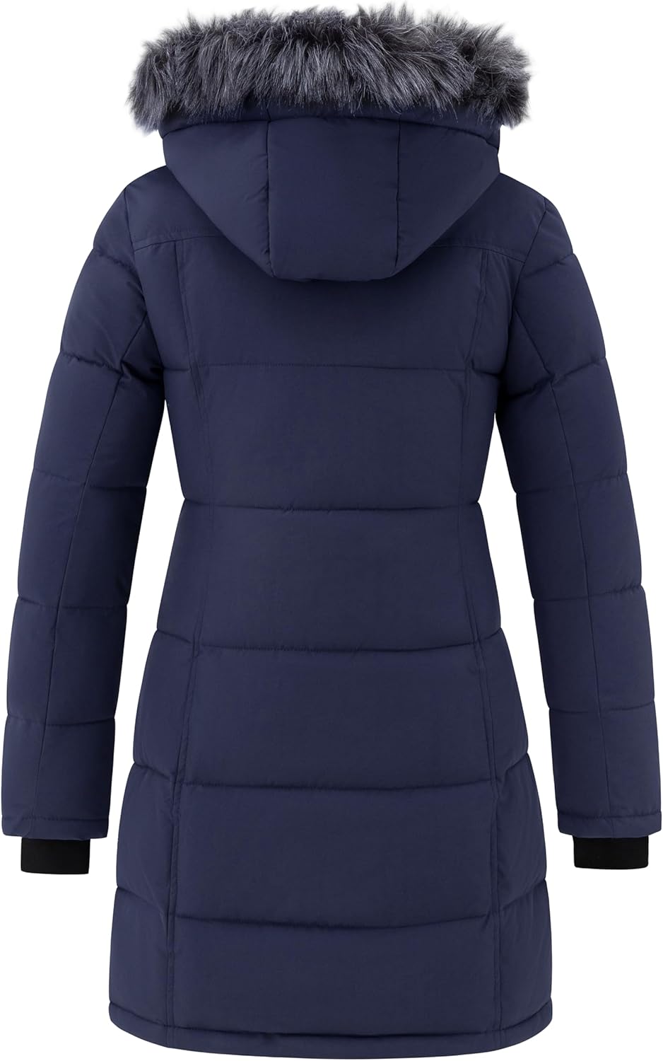 wantdo Womens Waterproof Winter Coat Warm Long Puffer Jackets with Faux Fur Hood Thicken Parka · v9
