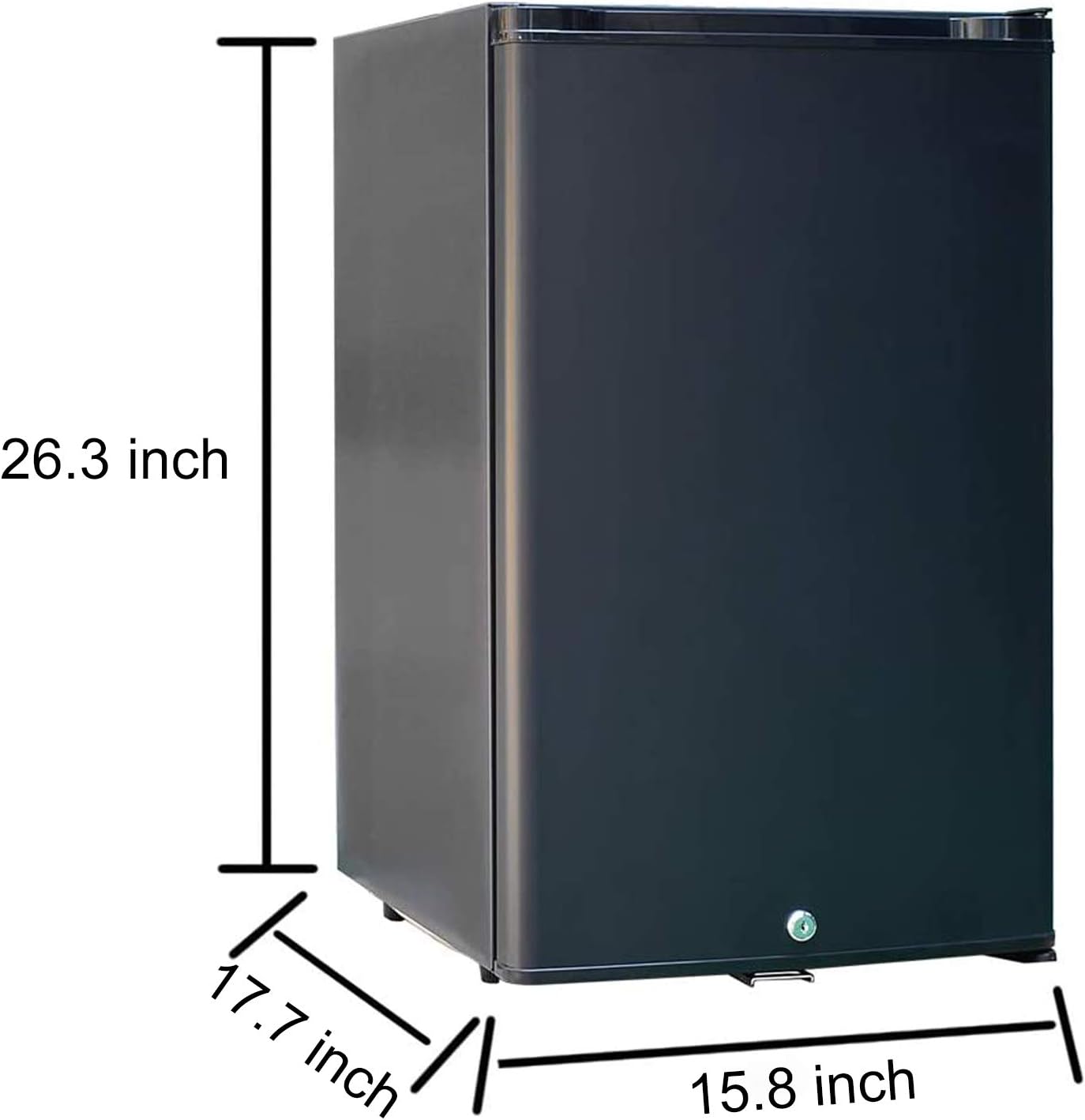 SMETA Mini-Kühlschrank, 1,76 Zoll, 12 V, mit Schloss und tragbarem Kühl-/Gefrierschrank, 12 V/24 V, 20 l