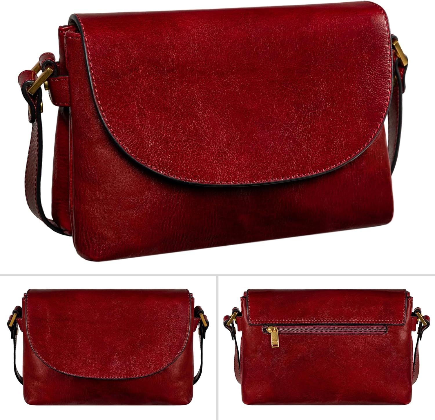 Borsa a tracolla da donna in pelle Time Resistance - Borsa a mano - Borsa a tracolla - Messenger - Borsa