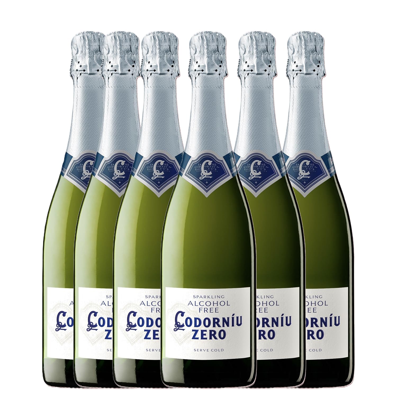 Champagne frizzante analcolico Codorníu Zero Brut Premium Dealcolizzato 750 ml | CONFEZIONE DA 6