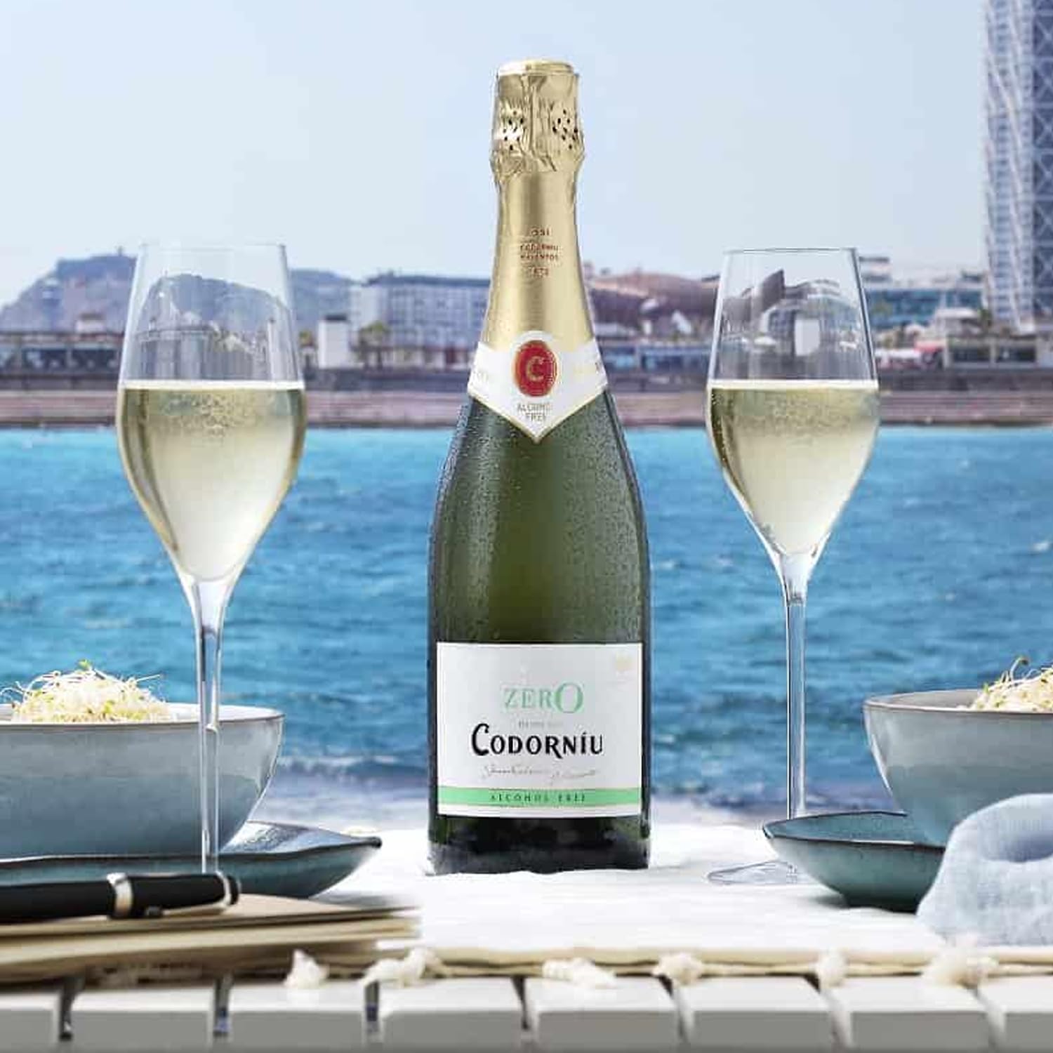 Champagne frizzante analcolico Codorníu Zero Brut Premium Dealcolizzato 750 ml | CONFEZIONE DA 6