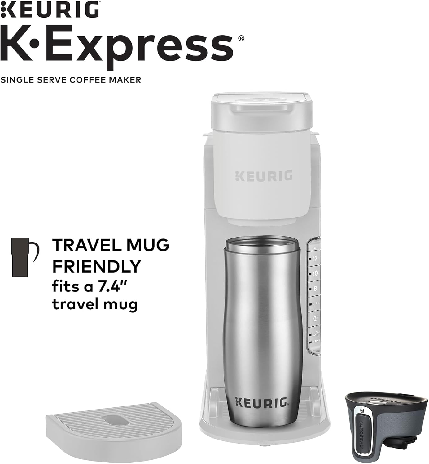 Keurig K-Express 커피 메이커, 싱글 서브 K-컵 포드 커피 브루어, 웜 스톤