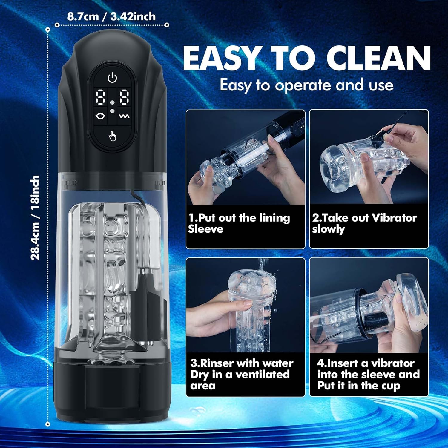 Automatic Sucking Masturbator for Men - Upgraded Male Masturbators Cup with 10 Vibrating  Suction Modes, Hands Free Blowjob Adult Sex Toys Stroker Pocket Pussy with 3D Textured for Male Penis Pumps · v3