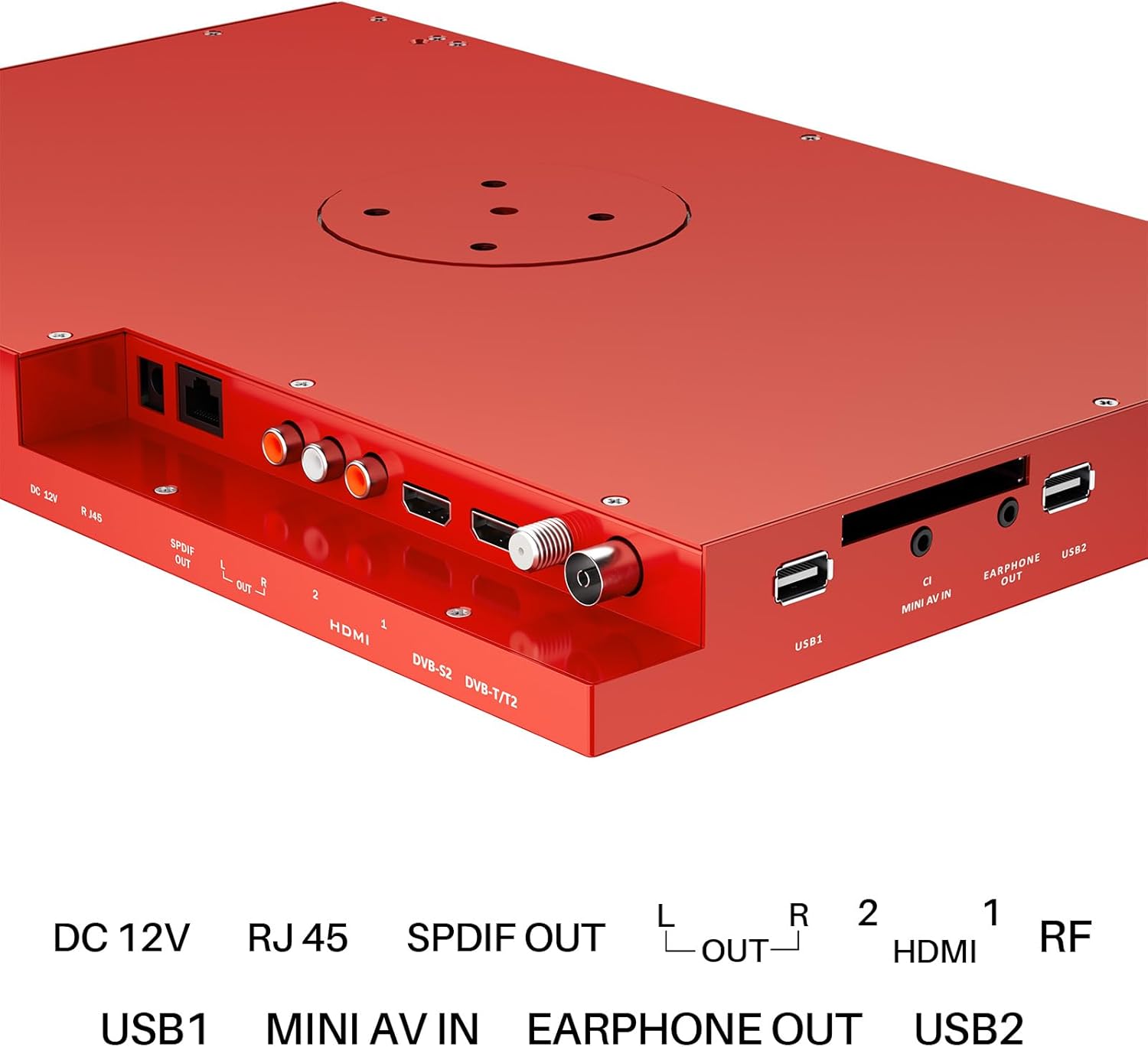 SYLVOX 15.6 Smart Google TV Under Cabinet TV 1080P, supporta la connessione wireless WiFi ruotabile e ribaltabile, design di archiviazione per cucina, camera da letto, camper e yacht (rosso)