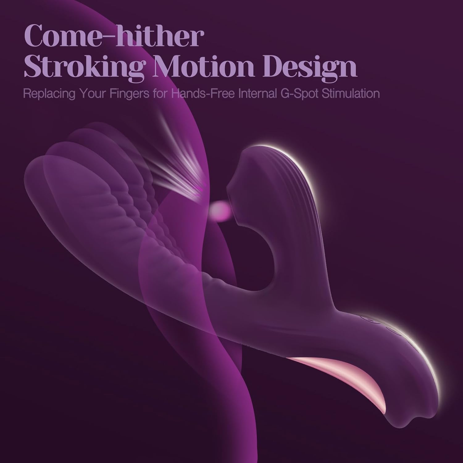 Tracys Dog Come-Hither Rabbit Sucking Vibrator for Clitoral G Spot Stimulation, Adult Sex Toys for Women Couple, Vibrating Finger Massager with 3 Suction and 10 Vibration  Come-Hither Modes (Beta)