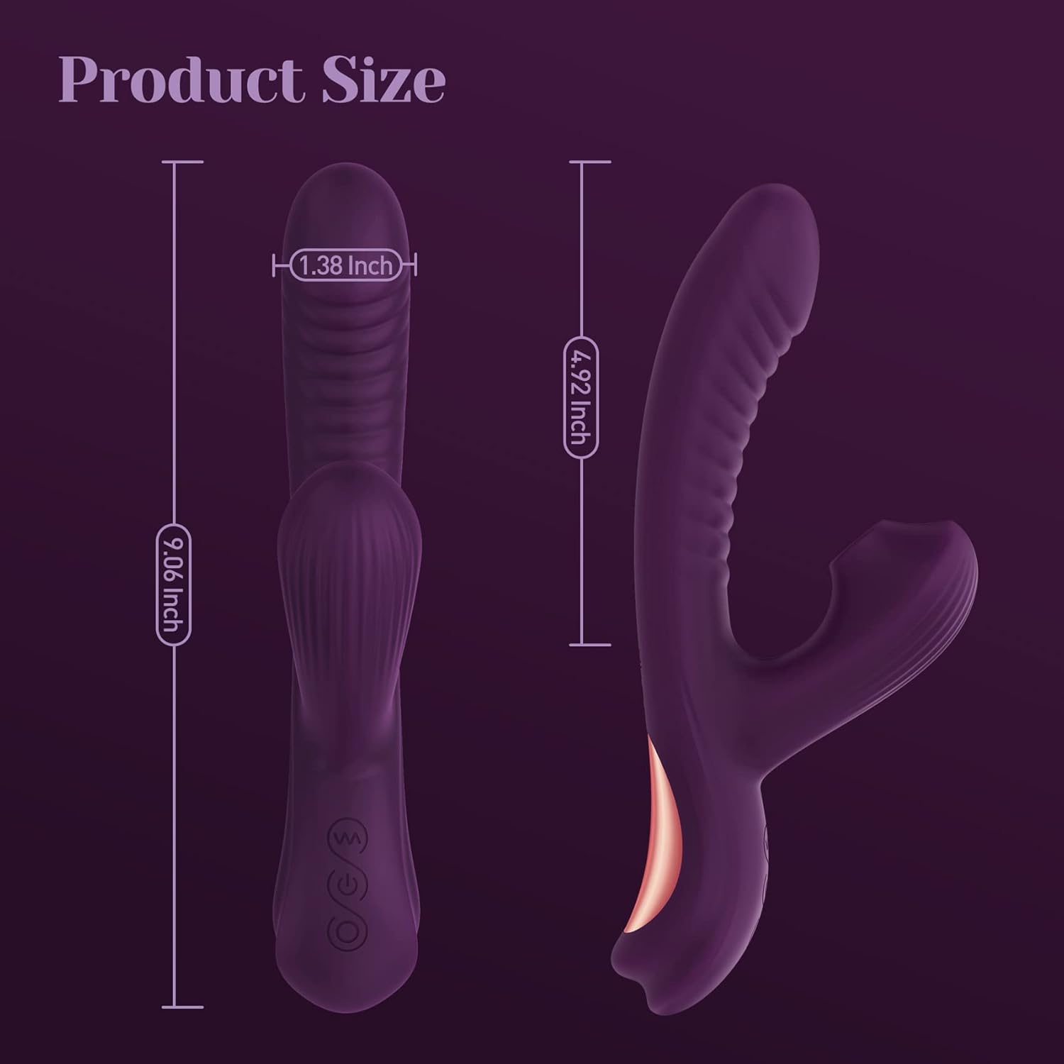 Tracys Dog Come-Hither Rabbit Sucking Vibrator for Clitoral G Spot Stimulation, Adult Sex Toys for Women Couple, Vibrating Finger Massager with 3 Suction and 10 Vibration  Come-Hither Modes (Beta)