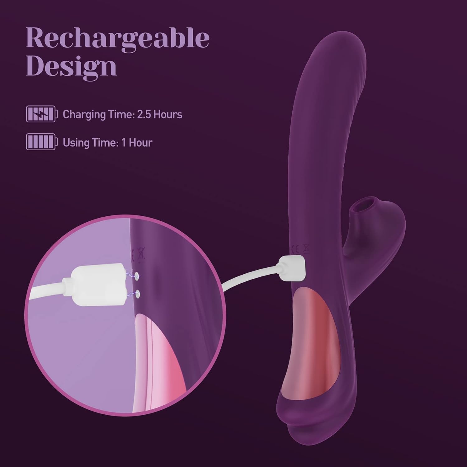Tracys Dog Come-Hither Rabbit Sucking Vibrator for Clitoral G Spot Stimulation, Adult Sex Toys for Women Couple, Vibrating Finger Massager with 3 Suction and 10 Vibration  Come-Hither Modes (Beta)