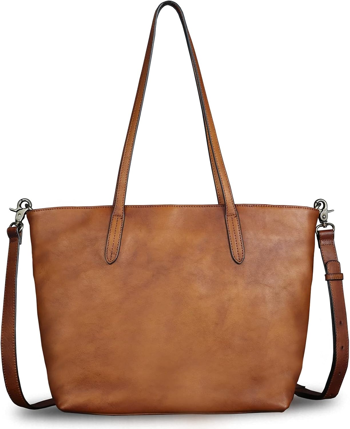 Genuine Leather Handbag Bag for Women Vintage Real Leather Shoulder Bag Purse Handmade Tote Bag Crossbody Bags · v2