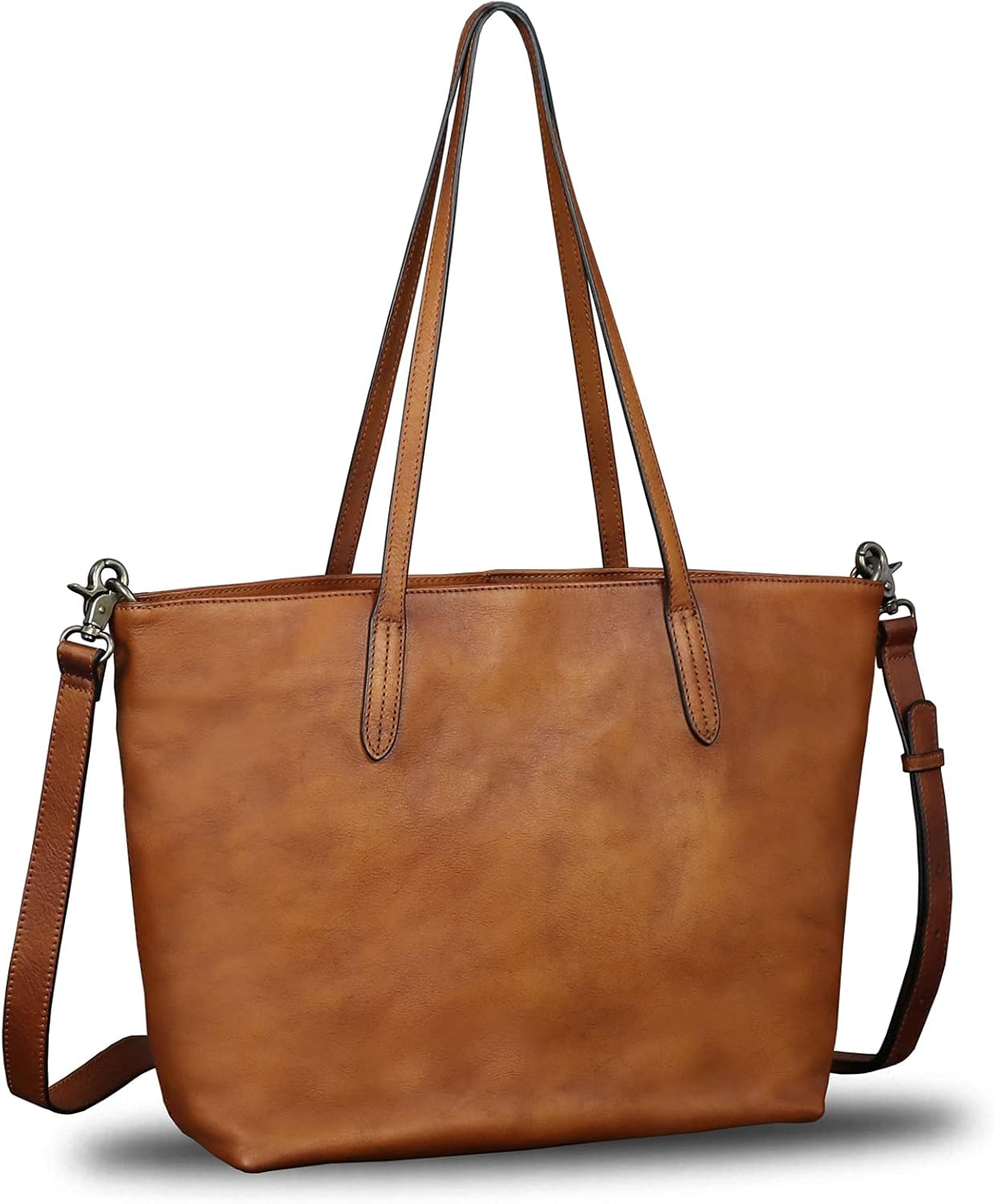 Genuine Leather Handbag Bag for Women Vintage Real Leather Shoulder Bag Purse Handmade Tote Bag Crossbody Bags · v2