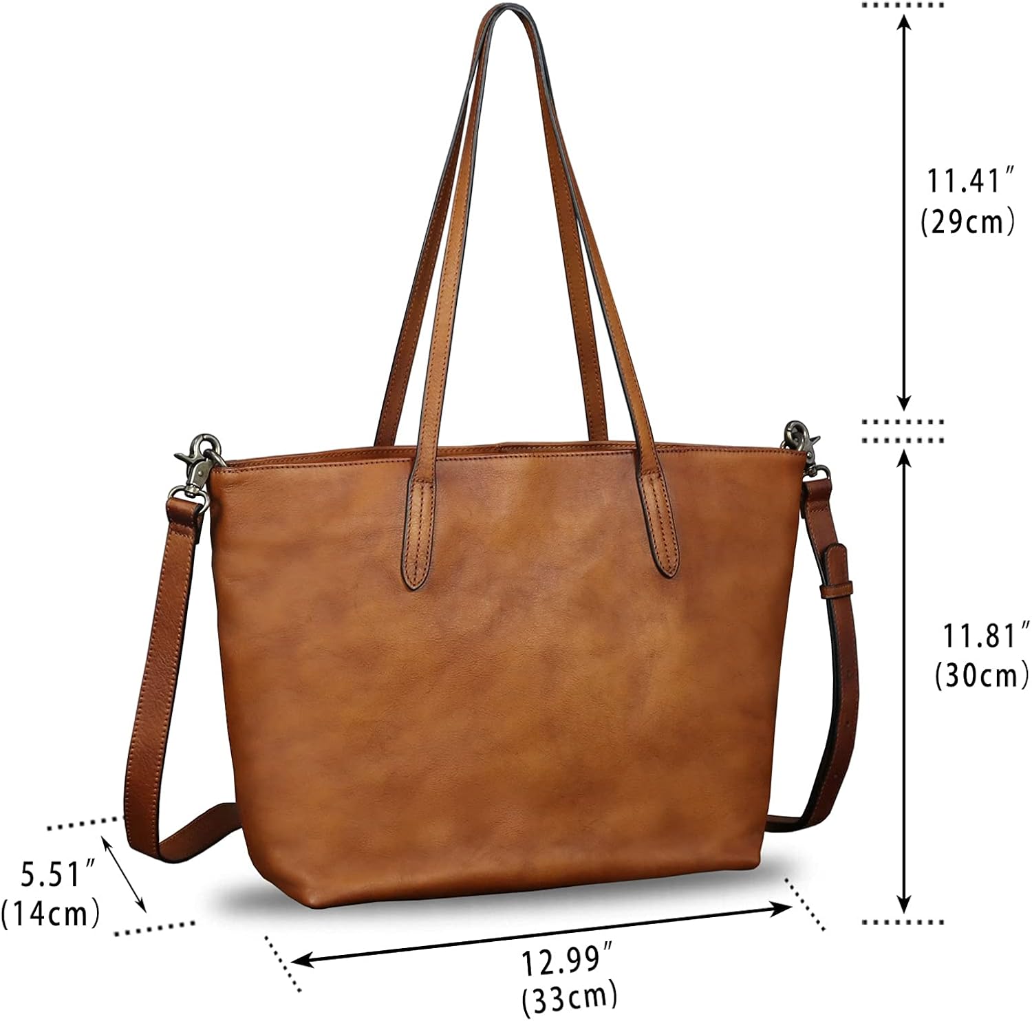 Genuine Leather Handbag Bag for Women Vintage Real Leather Shoulder Bag Purse Handmade Tote Bag Crossbody Bags · v2