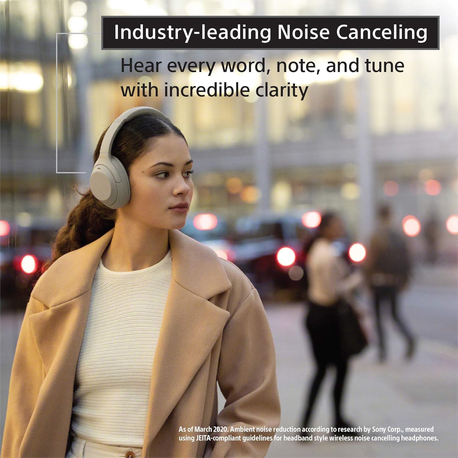 Cuffie aeree wireless premium con cancellazione del rumore Sony WH-1000XM4 con microfono per chiamate telefoniche e controllo vocale Alexa, cuffie professionali a diaframma largo WH1000XM4 MDR7506 argentate
