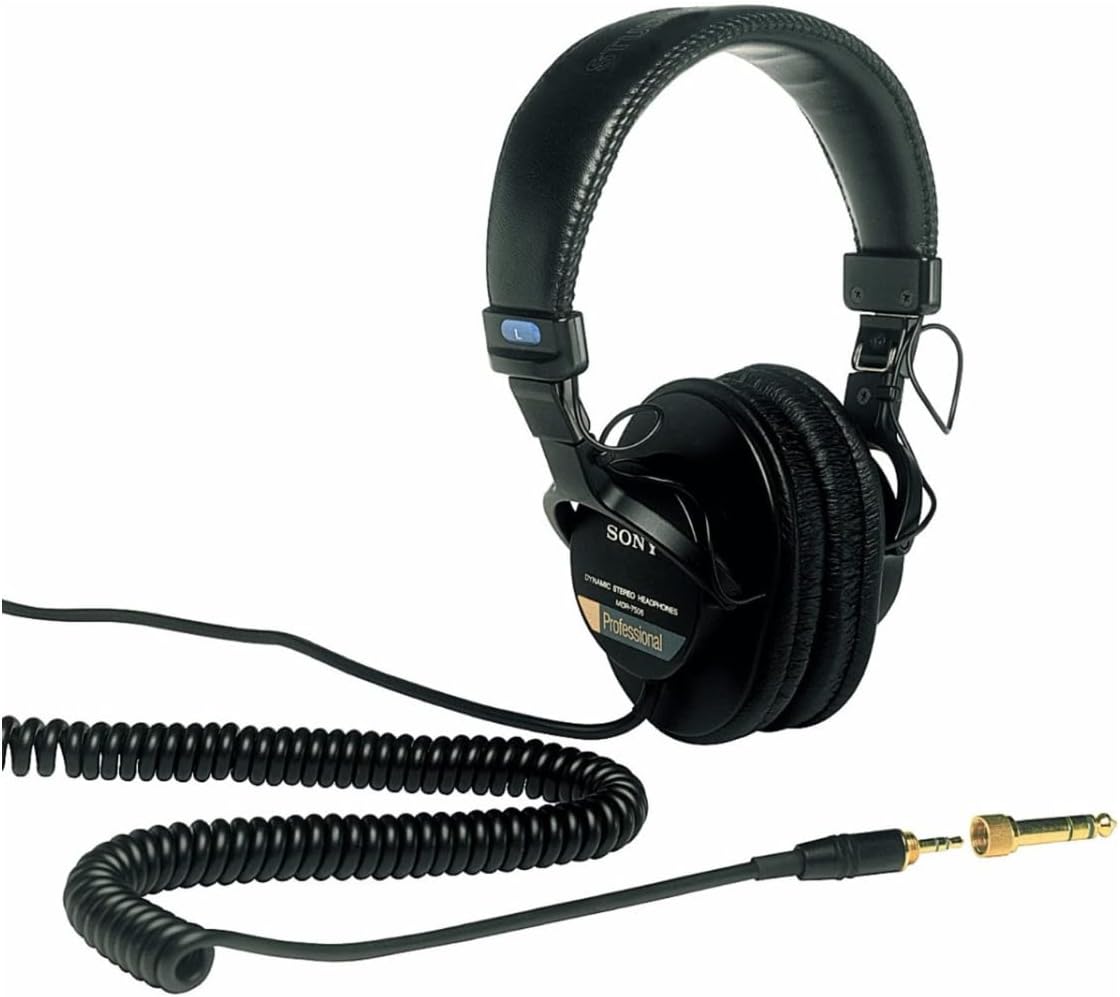 Cuffie aeree wireless premium con cancellazione del rumore Sony WH-1000XM4 con microfono per chiamate telefoniche e controllo vocale Alexa, cuffie professionali a diaframma largo WH1000XM4 MDR7506 argentate