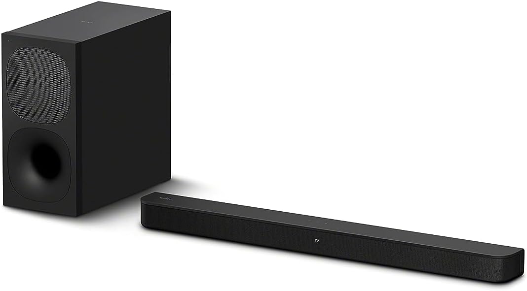 Sony HT-S400 2.1ch Soundbar with Powerful Wireless subwoofer  S100F 2.0ch Soundbar with Bass Reflex Speaker, Integrated Tweeter and Bluetooth · v5