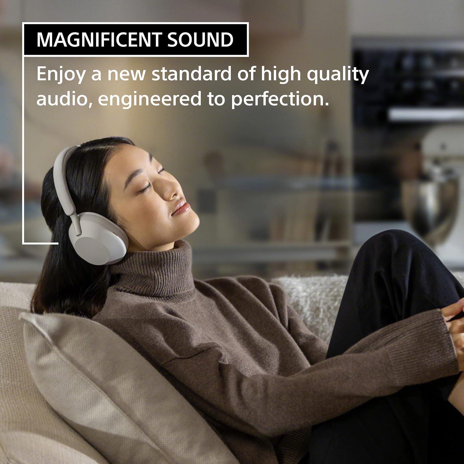 Sony WH-1000XM5 หูฟังไร้สายตัดเสียงรบกวนที่ดีที่สุด MDR7506 หูฟังไดอะแฟรมขนาดใหญ่ระดับมืออาชีพ