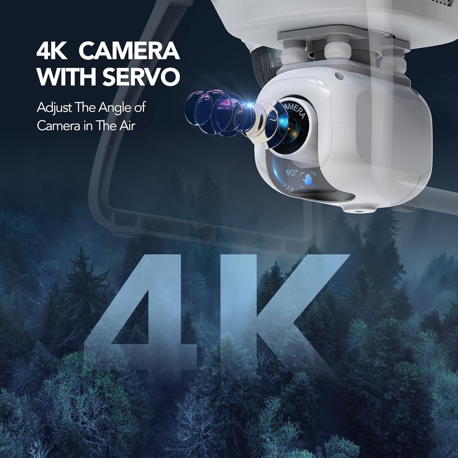 TOMZON P5G GPS Drones with Camera for Adults 4K, Under 249g, FPV Camera Drone with 5G WiFi Transmission for Beginner, Auto Return Home, Follow Me, Custom Flight, 36 Mins Fly Time, CarryBag, White · v4