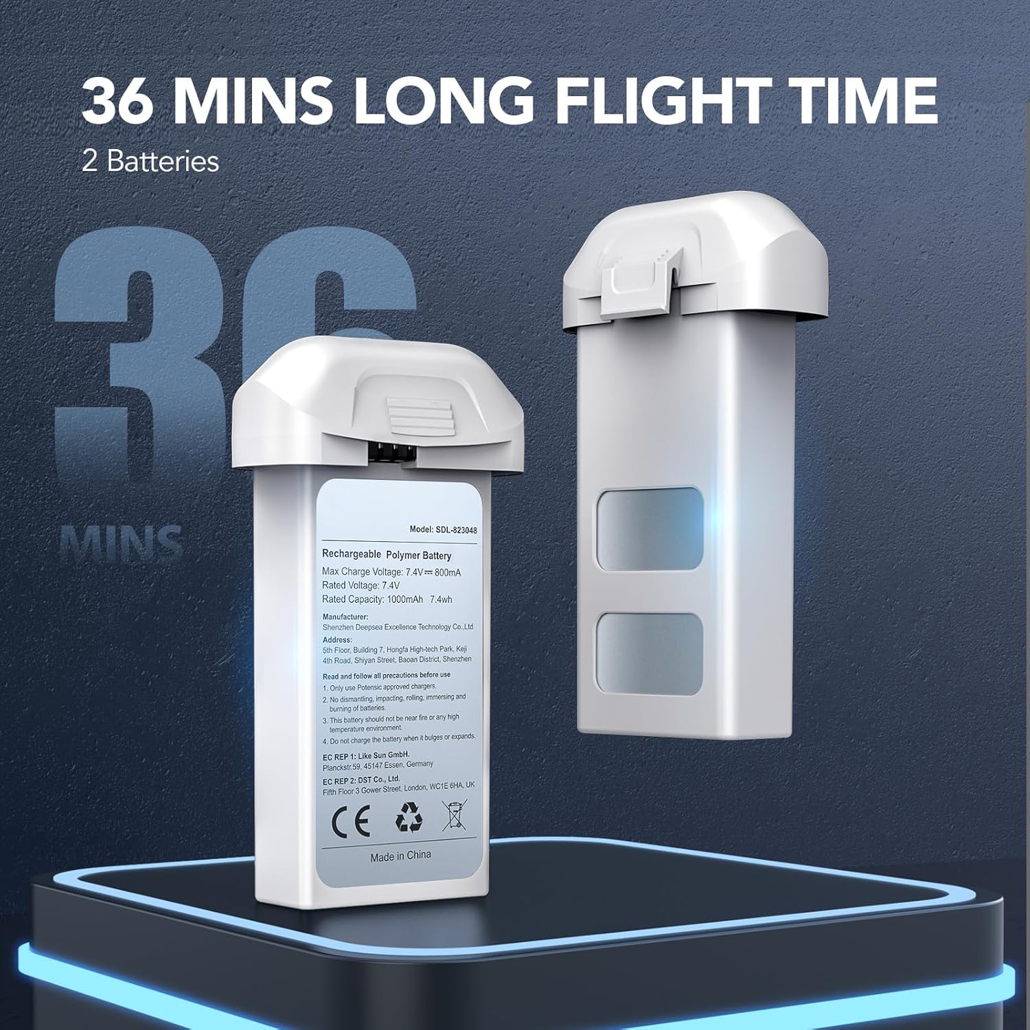 TOMZON P5G GPS Drones with Camera for Adults 4K, Under 249g, FPV Camera Drone with 5G WiFi Transmission for Beginner, Auto Return Home, Follow Me, Custom Flight, 36 Mins Fly Time, CarryBag, White · v4