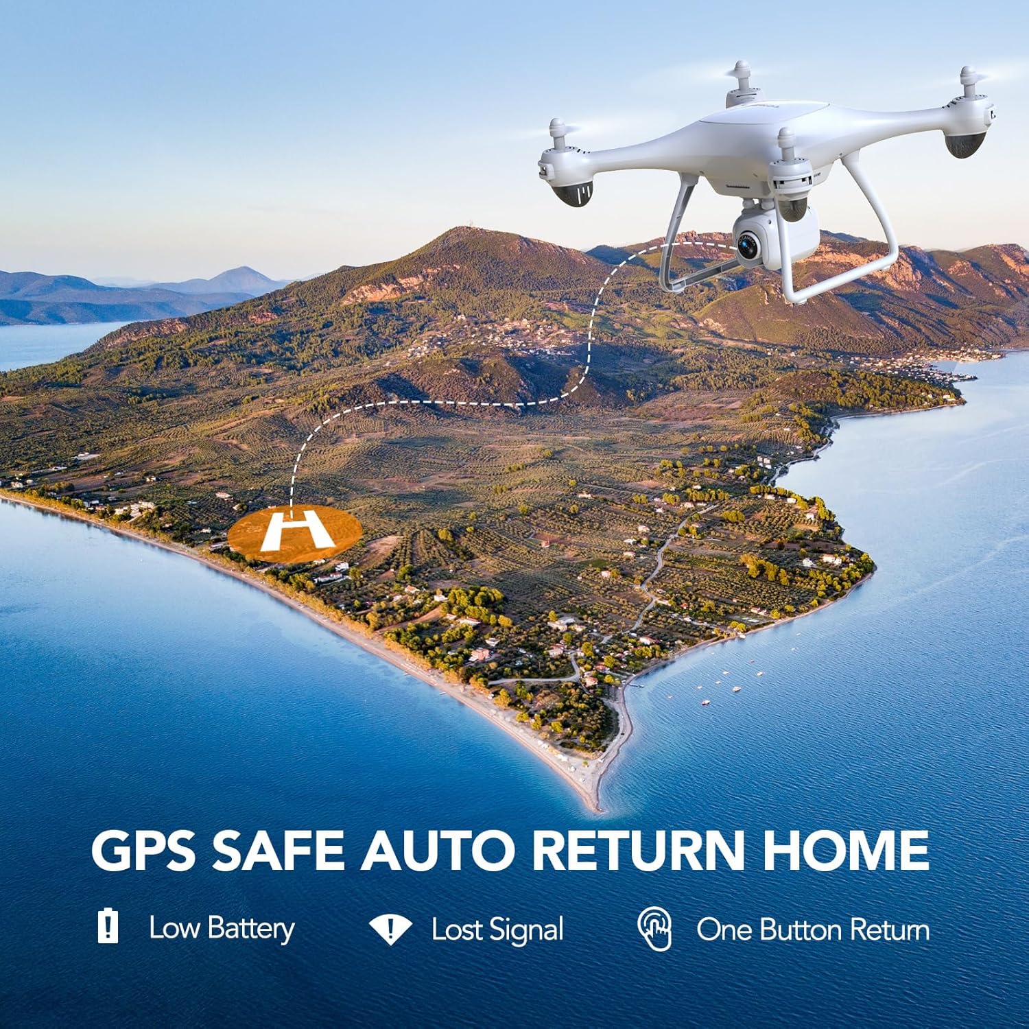 TOMZON P5G GPS Drones with Camera for Adults 4K, Under 249g, FPV Camera Drone with 5G WiFi Transmission for Beginner, Auto Return Home, Follow Me, Custom Flight, 36 Mins Fly Time, CarryBag, White · v4