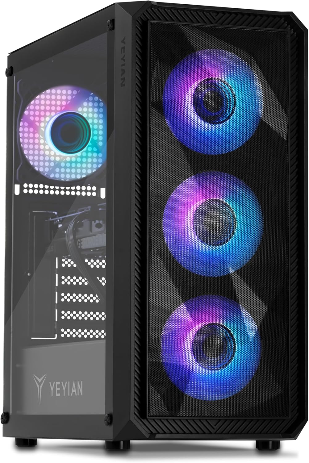 YEYIAN Tanto Gaming Desktop PC, Intel Core I7 12700F, GeForce RTX 4060, 16GB Ram Memory, 1TB SSD, RGB Fan x 4, 650w Gold Power Supply,RGB Keybaord  Mouse · v6