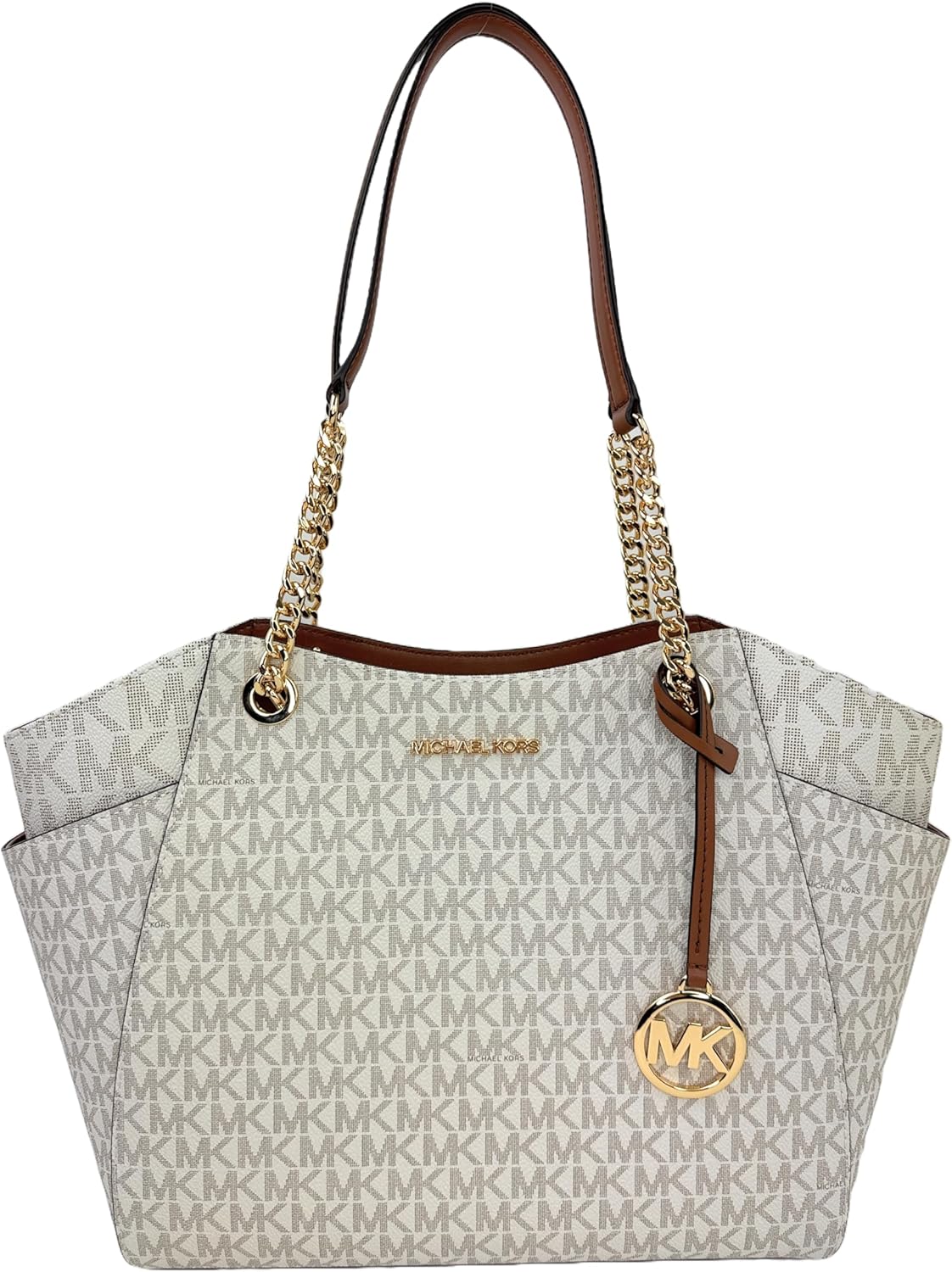 Michael Kors Jet Set Travel Large Chain Shoulder Tote bundled with Trifold Wallet · v5