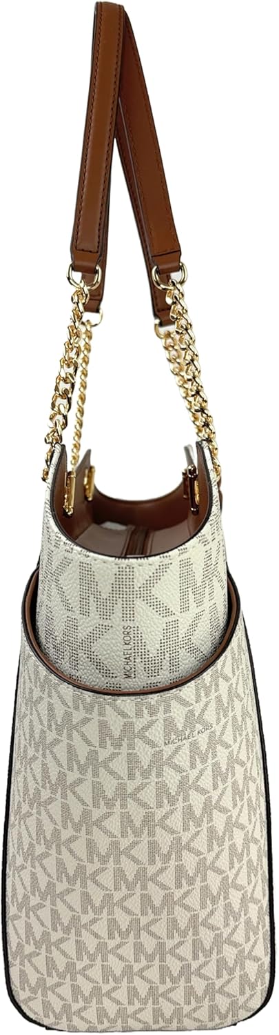 Michael Kors Jet Set Travel Large Chain Shoulder Tote bundled with Trifold Wallet · v5