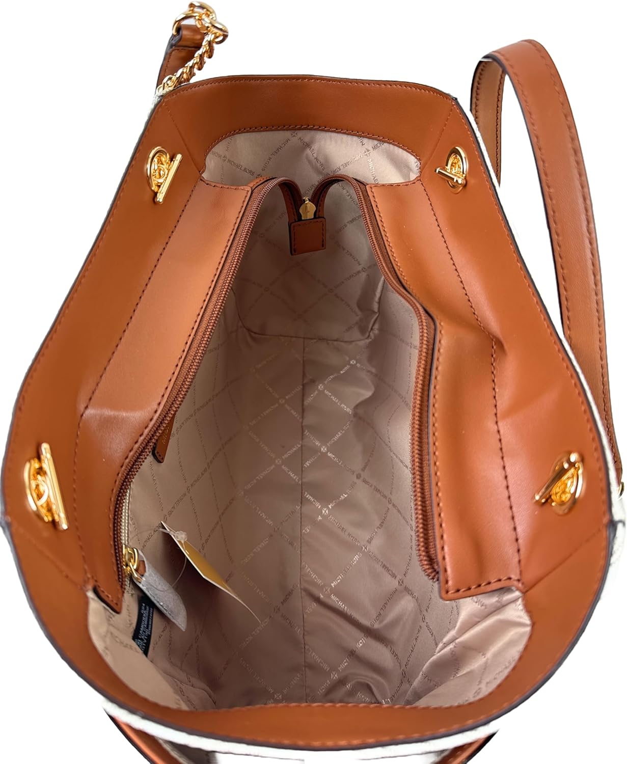 Michael Kors Jet Set Travel Large Chain Shoulder Tote bundled with Trifold Wallet · v5