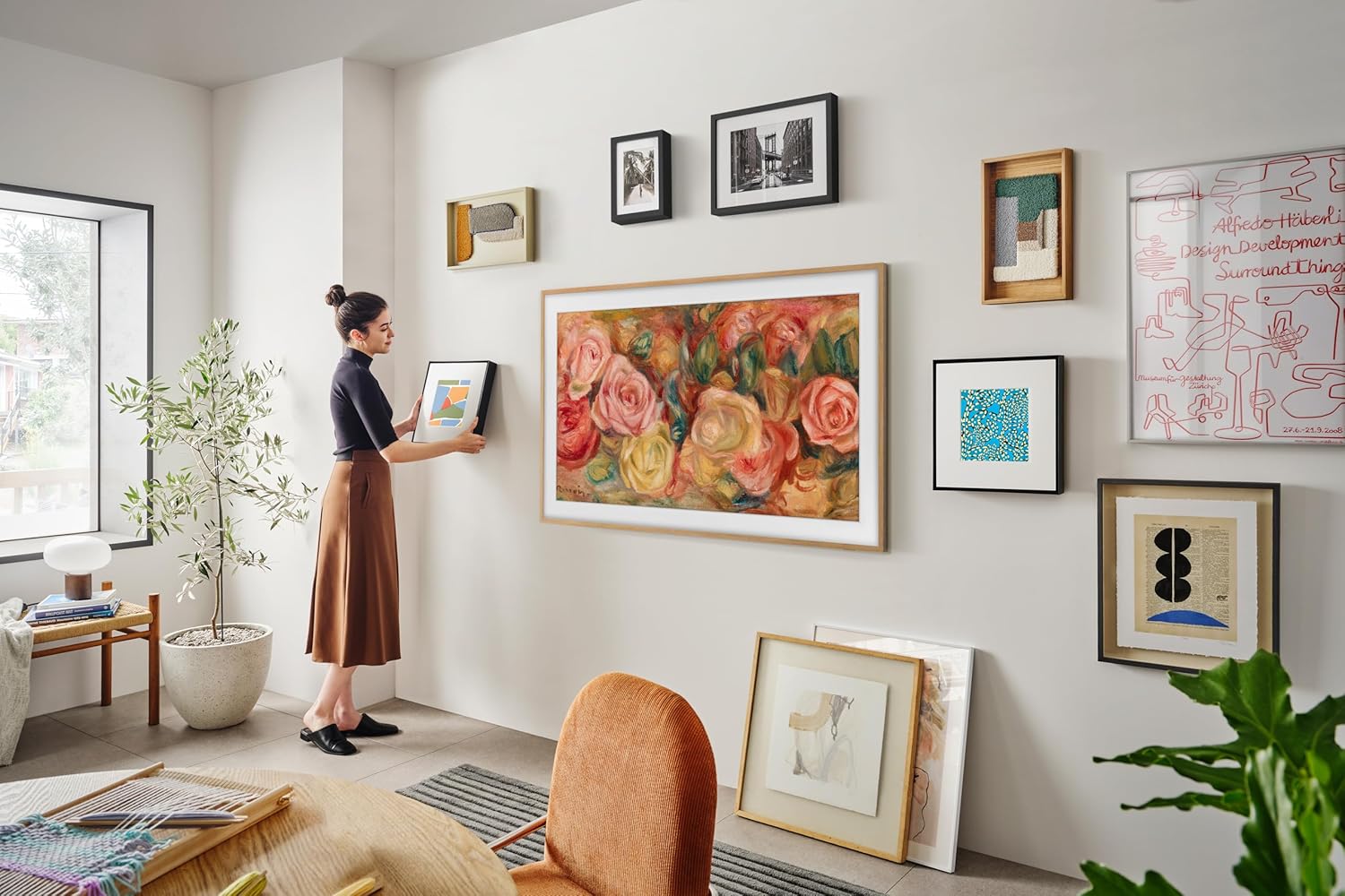 SAMSUNG 50-Inch Class QLED 4K LS03D The Frame Series Quantum HDR Smart TV w/Dolby Atmos, Art Mode, Anti-Reflection, Customizable Frame, Slim Fit Wall Mount with Alexa Built-in (QN50LS03D, 2024 Model) · v8