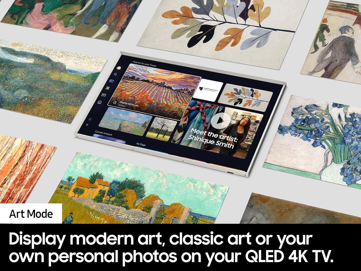 SAMSUNG 50-Inch Class QLED 4K LS03D The Frame Series Quantum HDR Smart TV w/Dolby Atmos, Art Mode, Anti-Reflection, Customizable Frame, Slim Fit Wall Mount with Alexa Built-in (QN50LS03D, 2024 Model) · v8