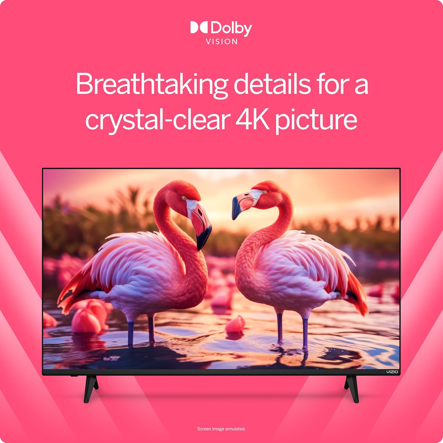 VIZIO 43-inch 4K UHD LED Smart TV w/Dolby Vision HDR, WiFi 6, Bluetooth Headphone Capable, Apple AirPlay, Google Cast Built-in (V4K43M-08, New) · v3
