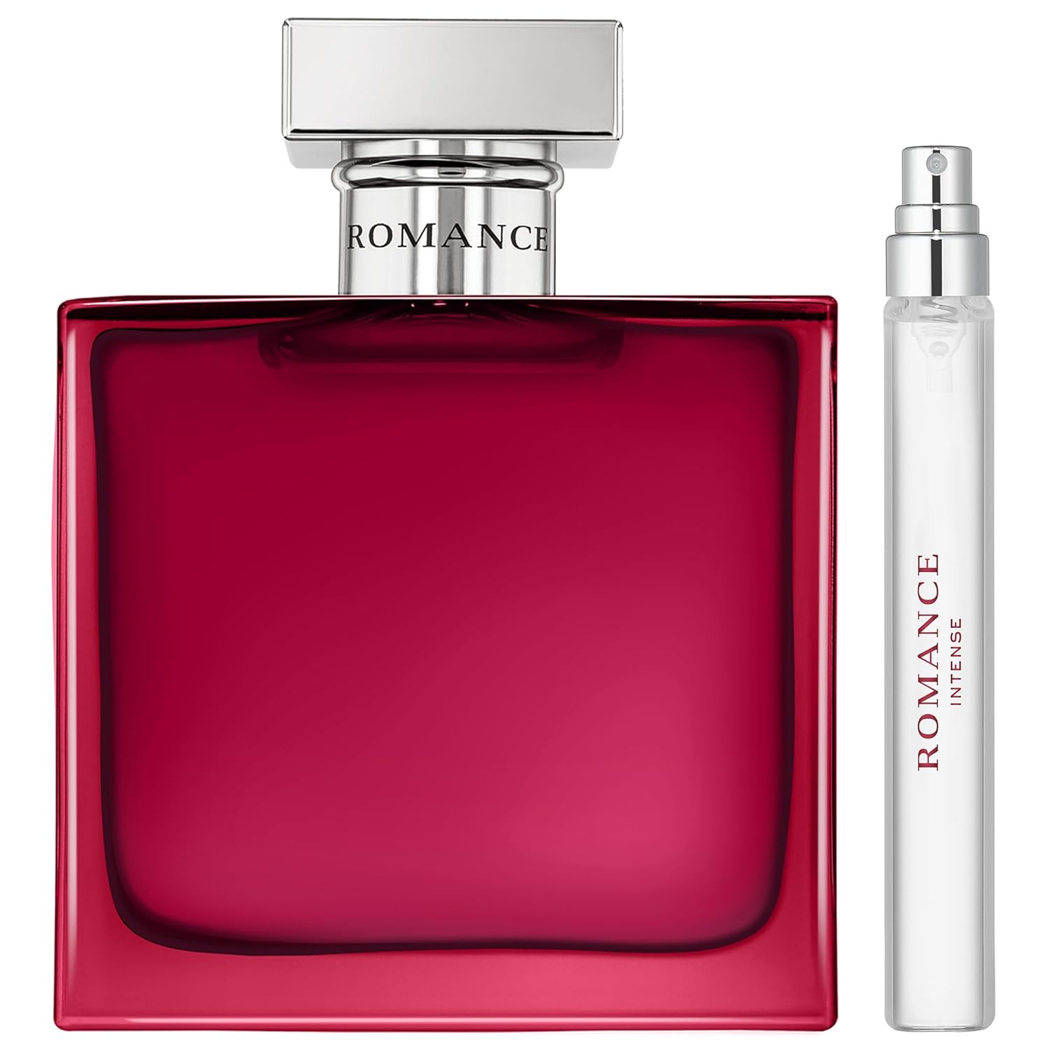 Ralph Lauren - Romance Eau de Parfum Intense - Womens Perfume Set- Floral  Woody - With Rose, Patchouli, and Sandalwood - Medium Intensity - Full Size, 3.4 Fl Oz amp; Travel Size, 0.3 Fl Oz · v2