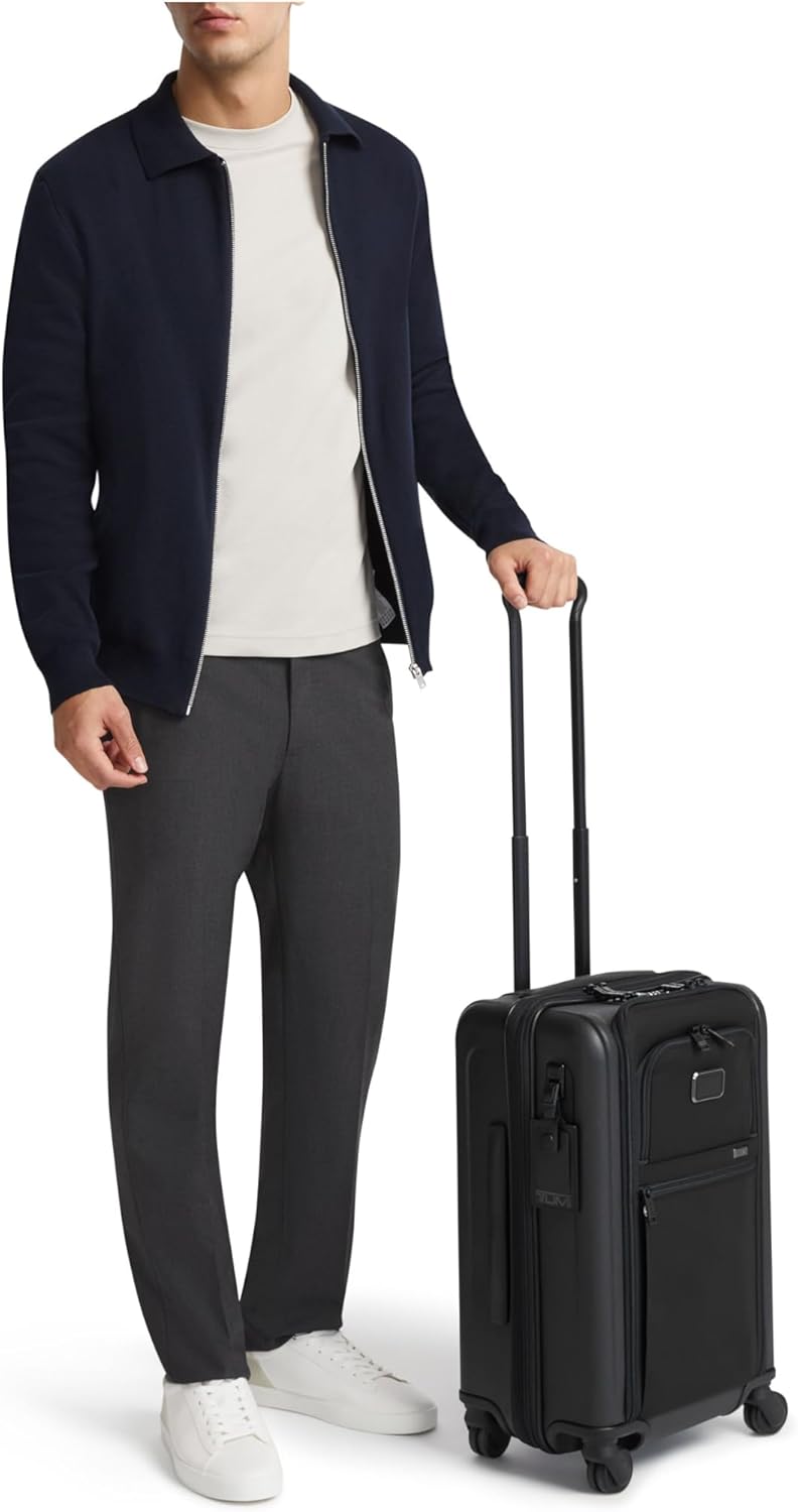 TUMI - Alpha Hybrid International Expandable 4 Wheeled Carry-On - Roller Bag for Extended Trips or International Getaways - Carry-On Luggage with 4 Spinner Wheels - Men  Women Travel Suitcase - Black