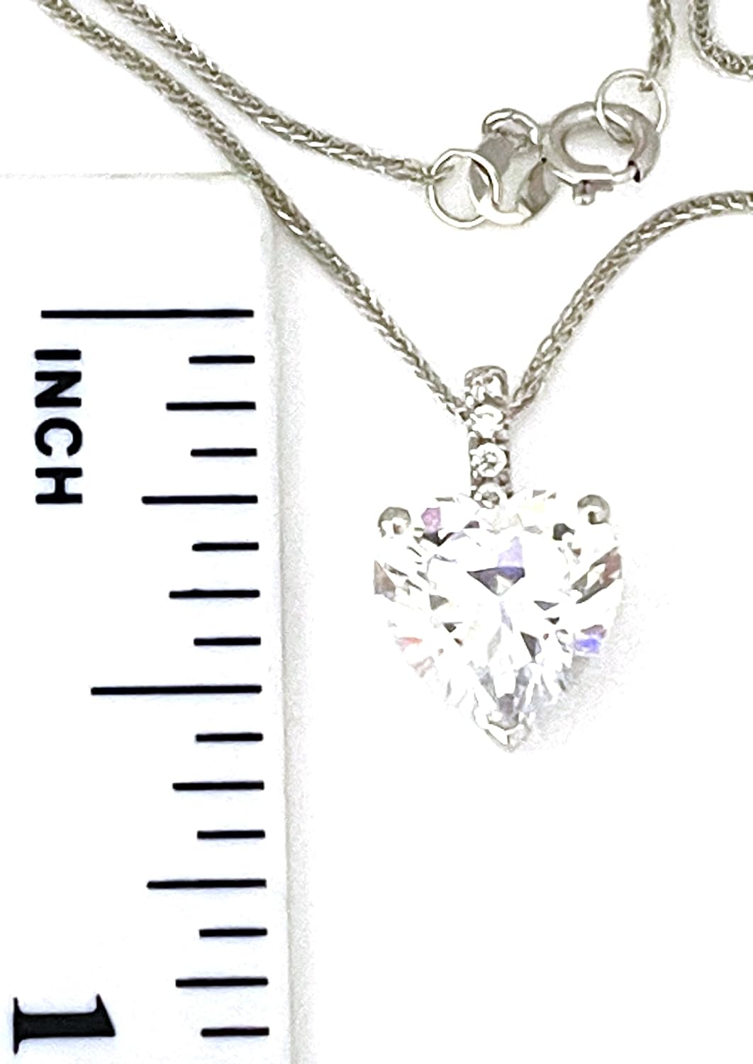 1.75 ct Designer SOLID 18K Gold Diamond Heart Pendant Necklace HANDMADE Jewellery for women Christmas Day Heart Diamond Necklace 18kt WHITE Gold Jewelry 8mm Heart Shaped Diamond Solitaire Necklace · v2