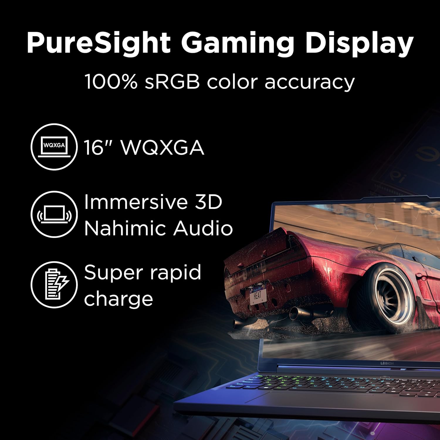 Lenovo Legion 5i Gaming Laptop, NVIDIA GeForce RTX 4070 8G, 16” WQXGA Display, Intel Core i7-14650HX, 32GB RAM, 512GB SSD, 2560x1600 px, Windows 11, Luna Grey · v6