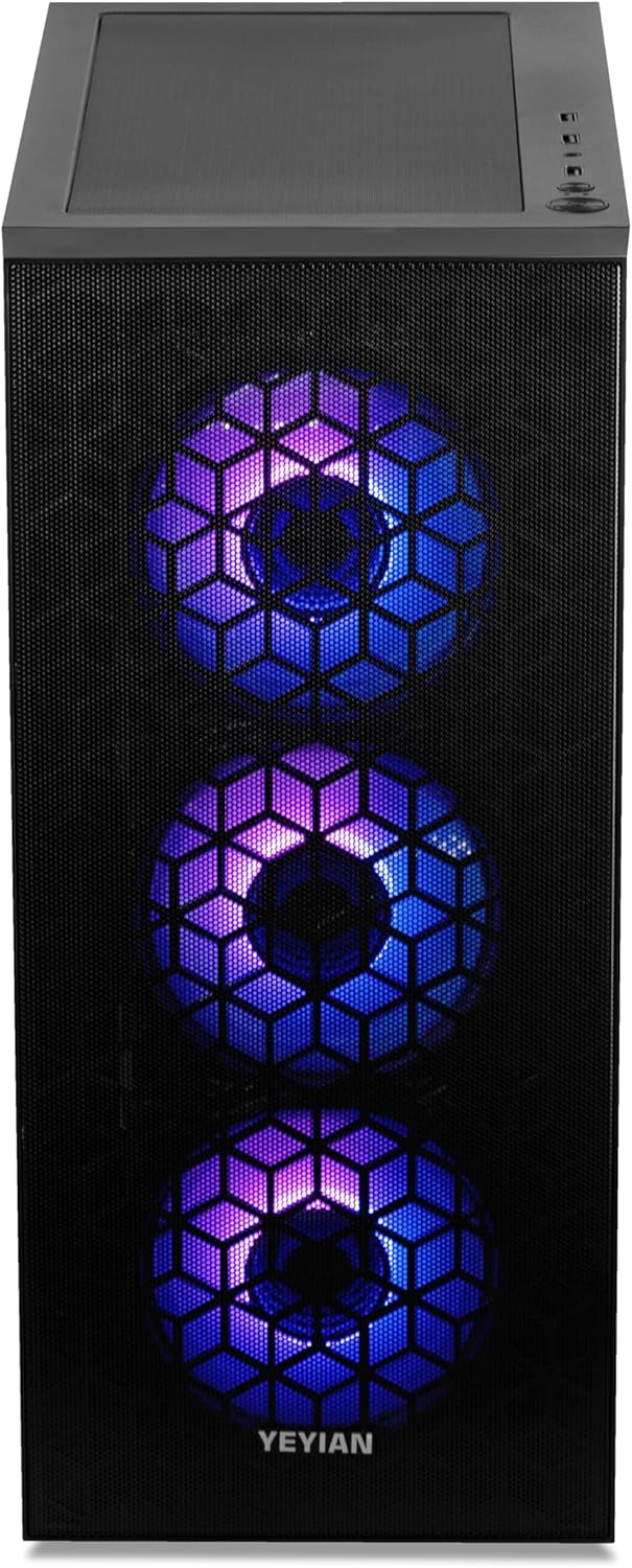YEYIAN Gaming PC Yumi Desktop • Intel Core i5 12400F, GeForce RTX 4060 Ti 8GB Desktop Computer, 1TB NVME SSD, 16GB DDR5 RAM 5600, 650W Gold PSU, B760 Motherboard, Win 11 Home 64-bit Prebuilt Tower PC · v6