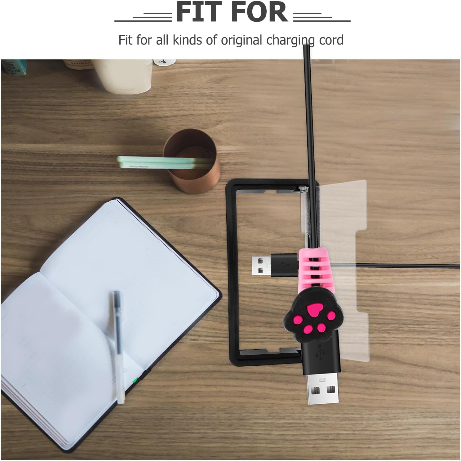OSALADI 10 Pcs S Charger Cable Protector Cute Charger Cover Protector Mobile Cord Protector for Phone Charger Cable Ends Savers Bank Cable Saver Mobile Phone Charger USB Cable Protector Pink