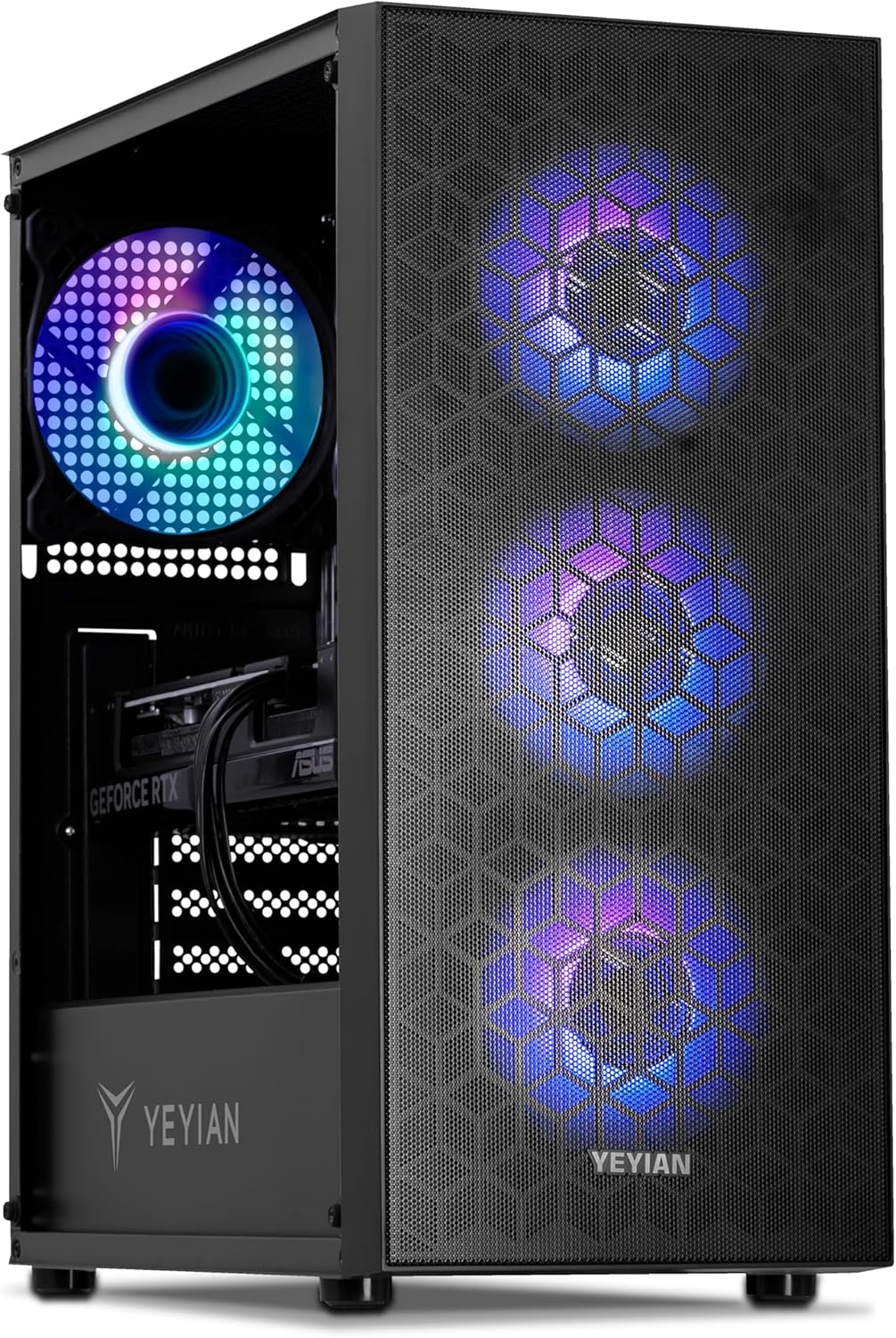 YEYIAN Yumi VR Gaming PC •AMD Ryzen 5 7500F 5.0 GHz • GeForce RTX 4070 12GB • 16GB DDR5 RAM 5600 • 1TB NVMe SSD • Wi-Fi Ready Bluetooth 5  Windows 11 Home • AI Powered Performance · v5