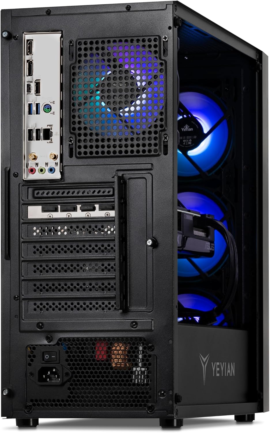 PC da gioco YEYIAN Yumi VR • AMD Ryzen 5 7500F 5.0 GHz • GeForce RTX 4070 12 GB • 16 GB DDR5 RAM 5600 • SSD NVMe da 1 TB • Wi-Fi Ready Bluetooth 5 Windows 11 Home • Prestazioni basate sull'intelligenza artificiale
