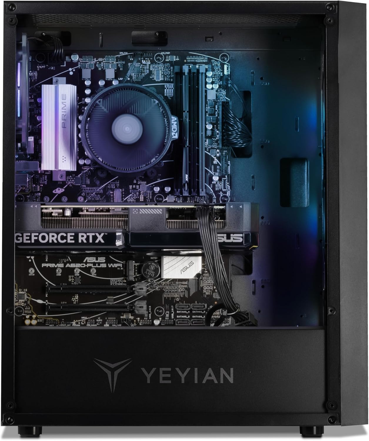 PC da gioco YEYIAN Yumi VR • AMD Ryzen 5 7500F 5.0 GHz • GeForce RTX 4070 12 GB • 16 GB DDR5 RAM 5600 • SSD NVMe da 1 TB • Wi-Fi Ready Bluetooth 5 Windows 11 Home • Prestazioni basate sull'intelligenza artificiale