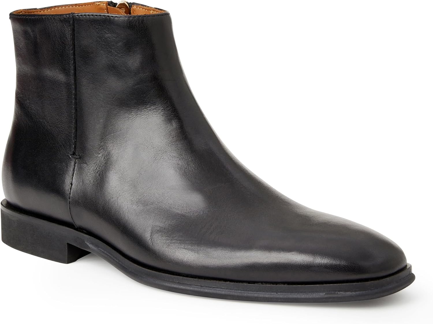VIDA Bruno Magli — Bota raging para hombre, cierre fácil con cremallera, lujosos zapatos de piel (negros, 9,5 m)