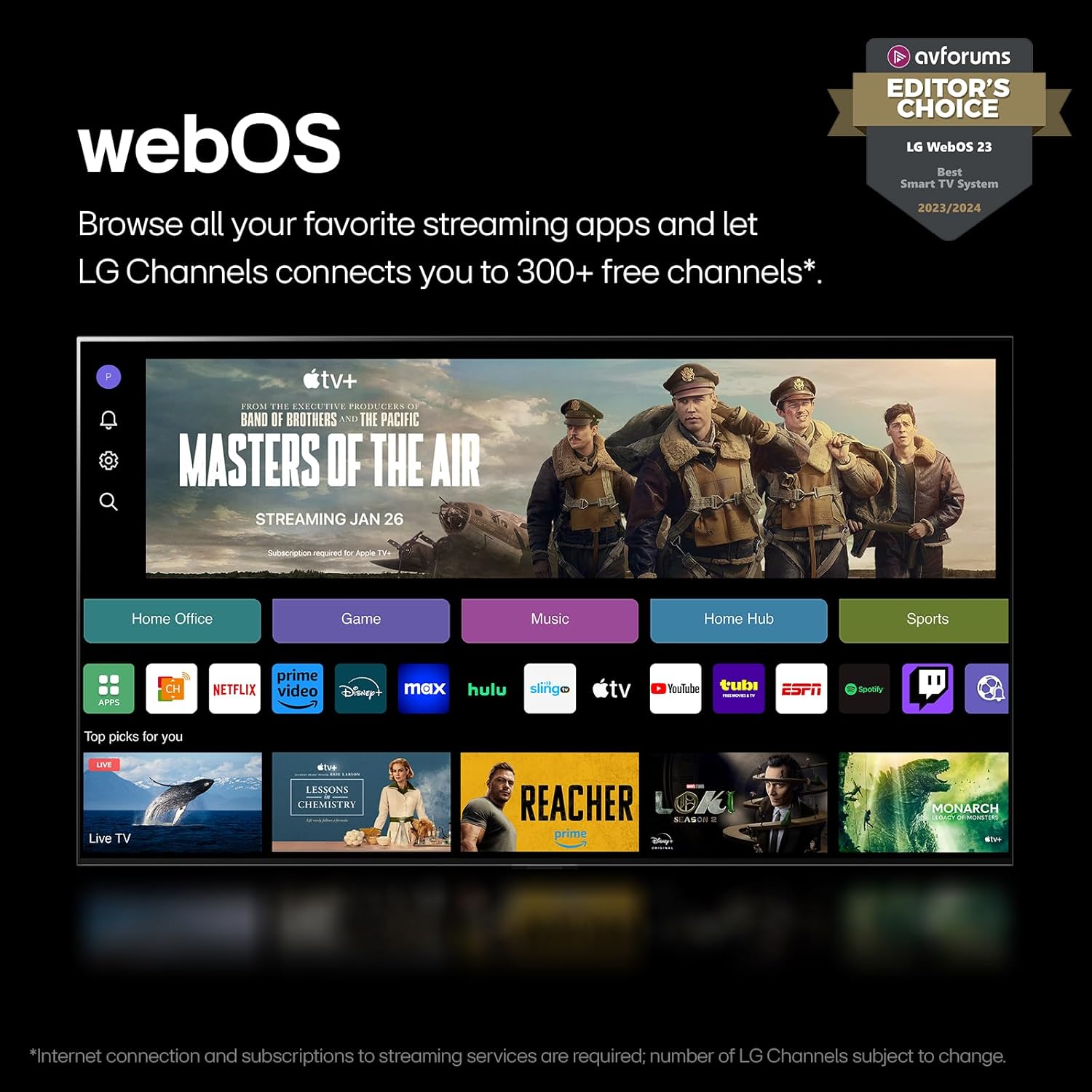 LG 55 นิ้ว Class OLED evo C4 Series Smart TV โปรเซสเซอร์ 4K จอแบนพร้อม Magic Remote ขับเคลื่อนด้วย AI พร้อม Alexa ในตัว (OLED55C4PUA, 2024)