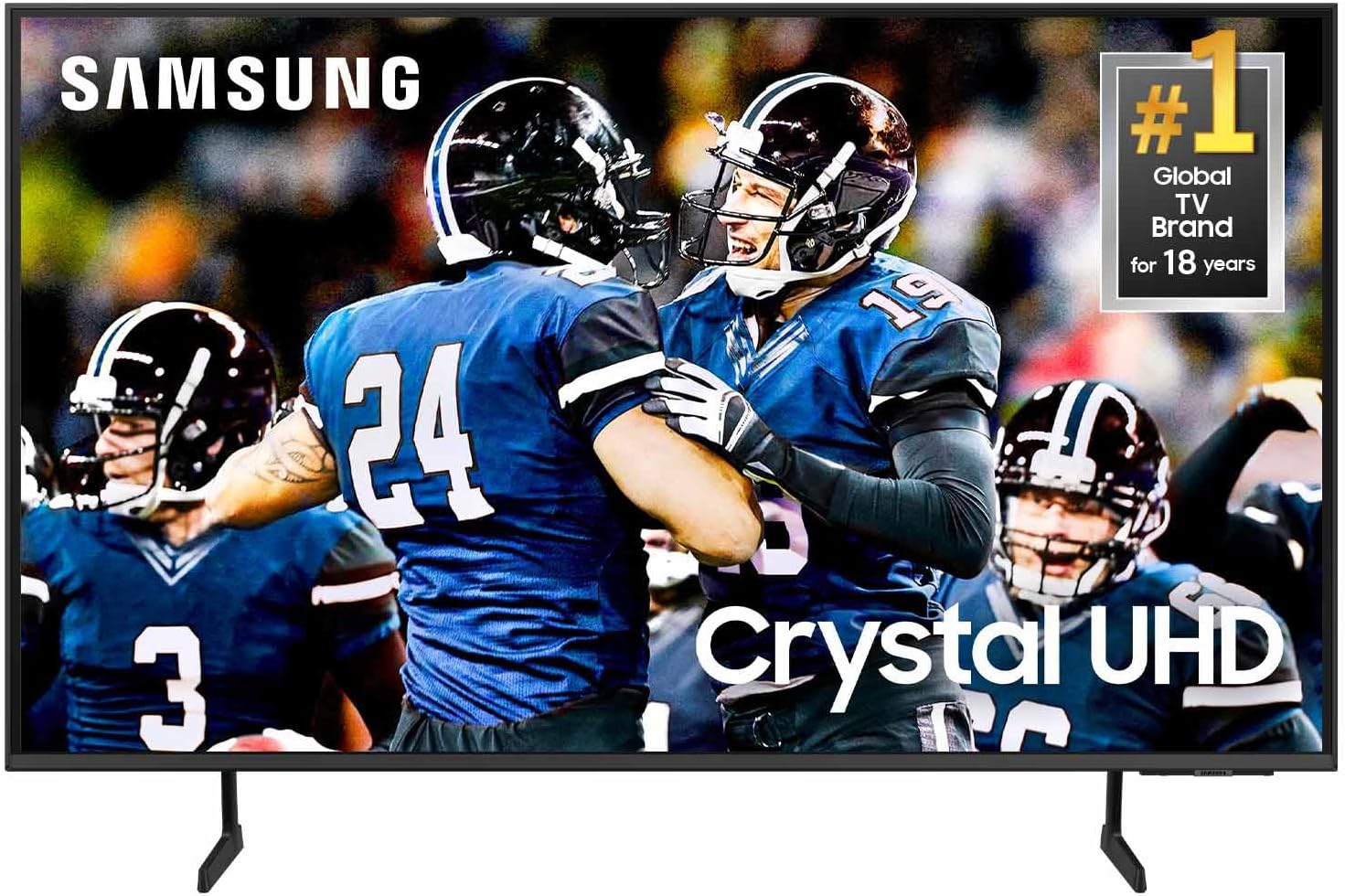 SAMSUNG 55 インチ クラス Crystal UHD 4K DU7200 シリーズ HDR スマート TV (オブジェクト トラッキング サウンド ライト、PurColor、Motion Xcelerator、Mega Contrast、Q-Symphony 搭載) (UN55DU7200、2024 年モデル)