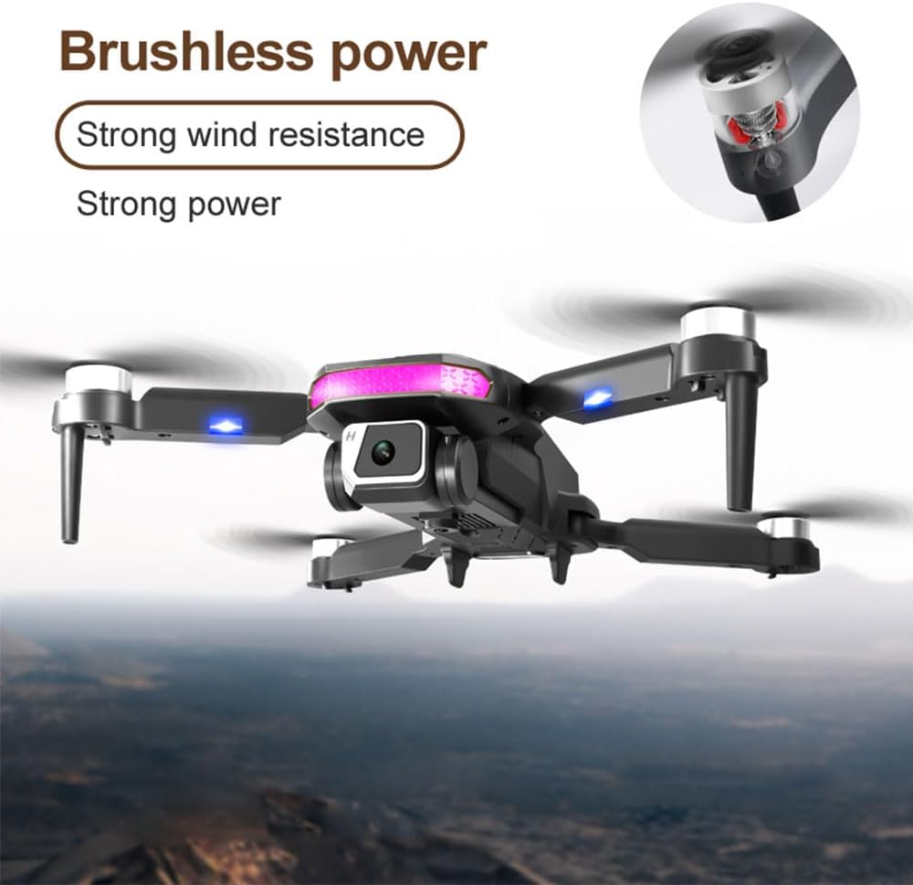 Droni GPS con fotocamera 4K per adulti principianti/bambini, tempo di volo lungo 50 minuti, trasmissione 5G, quadricottero RC FPV FPV con motori brushless, nessuna prevenzione degli ostacoli, GPS Return Home, Follow Me, include 2 batterie