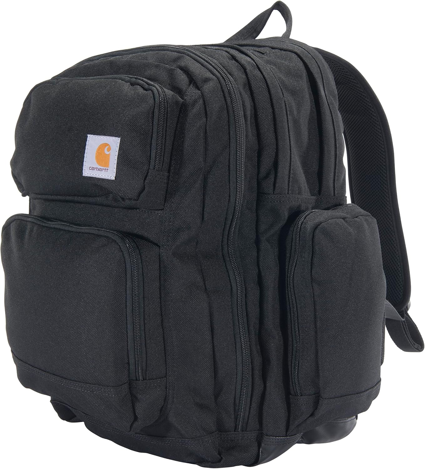 กระเป๋าเป้สะพายหลัง Carhartt 35 ลิตร ทนทานพร้อมช่องใส่โน้ตบุ๊กและฐาน Duravax ทนต่อการขีดข่วน ช่องเก็บของ 3 ช่องสำหรับใช้ในชีวิตประจำวัน (สีดำ) ขนาดเดียว