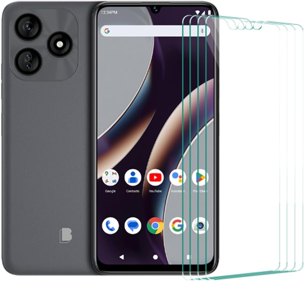 [4 Pack] Screen Protectors for BLU G73L Cell Phone, [Case Friendly] [Tempered Glass] [9H Hardness] [HD Transparency] [Anti-Scratch] [Anti-Fingerprint] Designed for BLU G73L Screen Protector