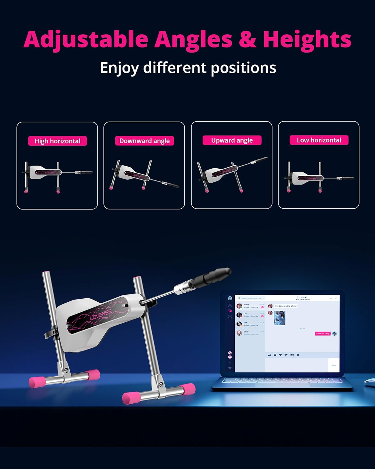 LOVENSE Mini Sex Machine, zabawki erotyczne - maszyny urządzenia z pilotem, maszyna do pchania dla kobiet do stymulacji analnej punktu G, zabawki dla dorosłych z dyskretnym opakowaniem dildo