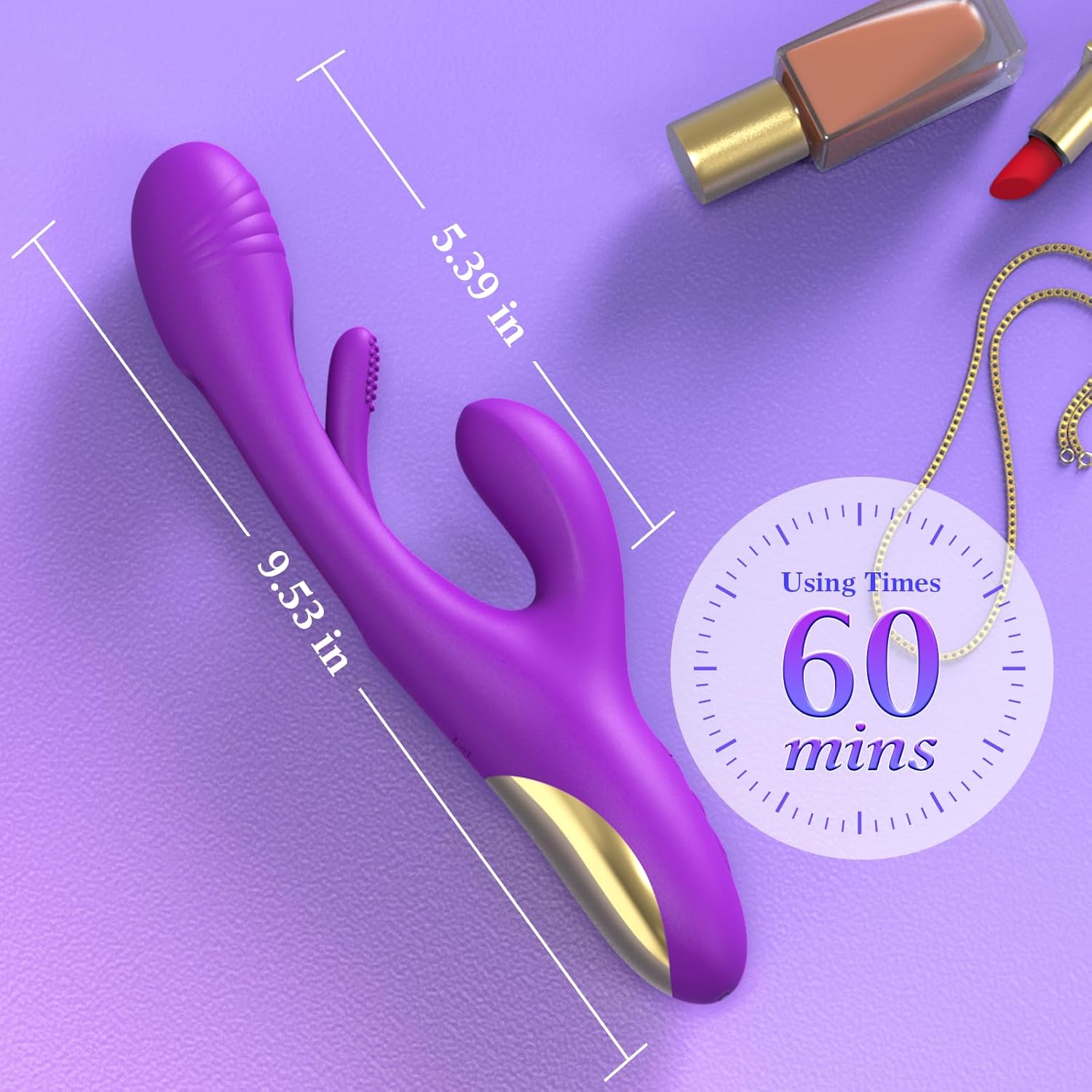 Vibrator Dildo Rabbit Sex Toys -LOVENOTE G Spot Vibrator Massager for Women Clitoral Nipple Stimulation, 3 in 1 Sex Toys with 14 Vibration  7 Tongue Licking Flapping, Adult Sex Toys, Aurieel · v6