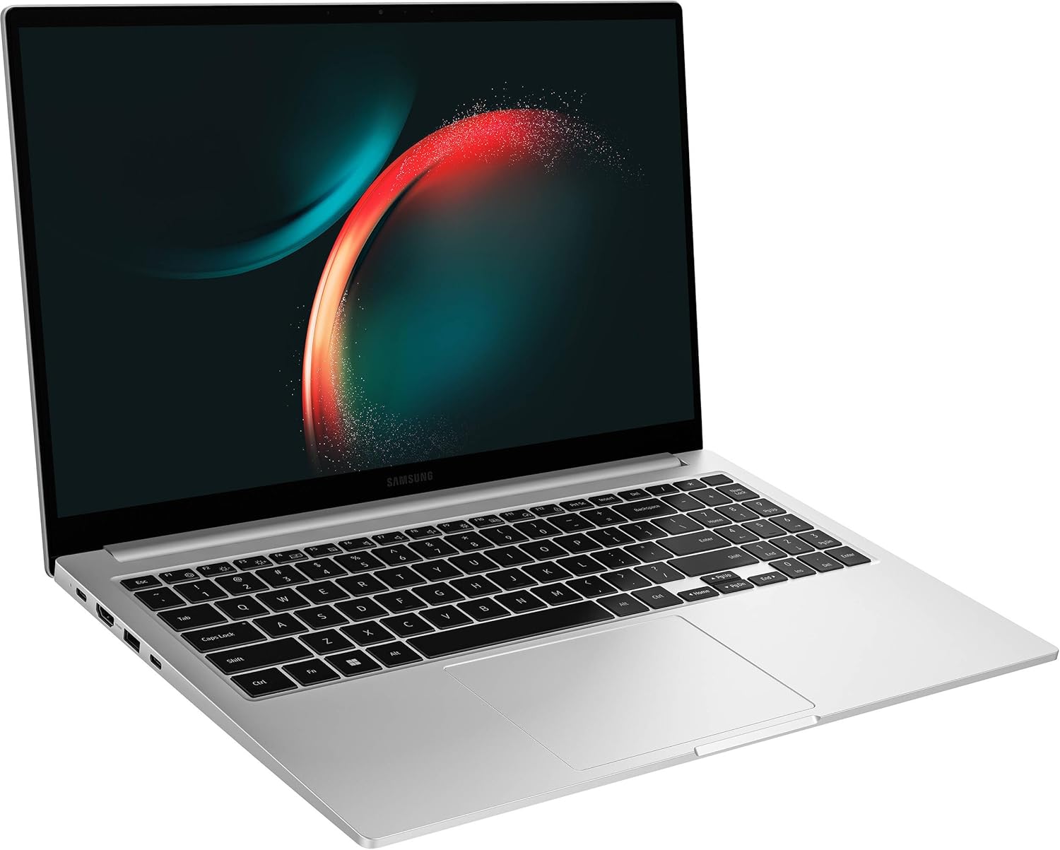 SAMSUNG Galaxy Book3 Laptop Bisnis Tipis dan Ringan 15.6 FHD Anti-Glare Prosesor Intel 10-Core i7-1355U RAM 16GB SSD 1TB Sidik Jari dengan Lampu Latar USB-C Pengisian Cepat Baterai Tahan Lama Win11 Silver