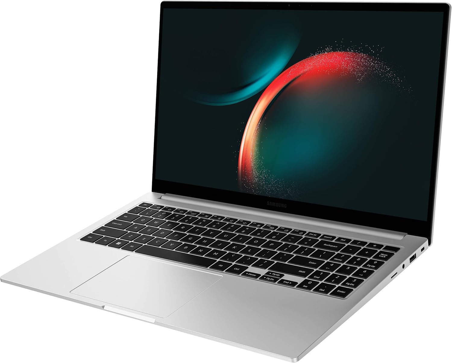SAMSUNG Galaxy Book3 Laptop Bisnis Tipis dan Ringan 15.6 FHD Anti-Glare Prosesor Intel 10-Core i7-1355U RAM 16GB SSD 1TB Sidik Jari dengan Lampu Latar USB-C Pengisian Cepat Baterai Tahan Lama Win11 Silver