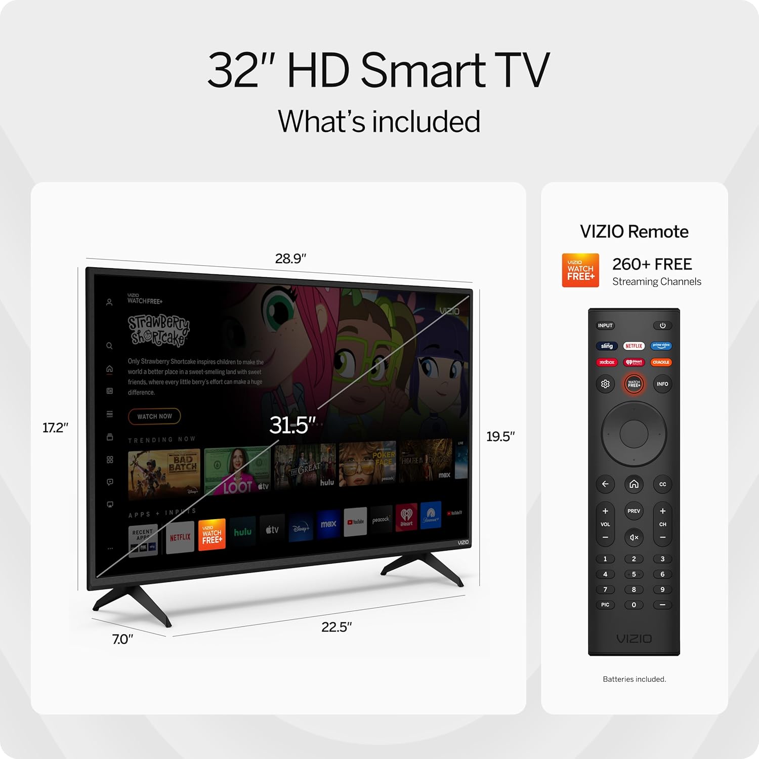 VIZIO 32 inch D-Series HD 720p Smart TV with Apple AirPlay and Chromecast Built-in  M-Series All-in-One 2.1 Immersive Sound Bar with 6 High-Performance Speakers, Dolby Atmos · v3